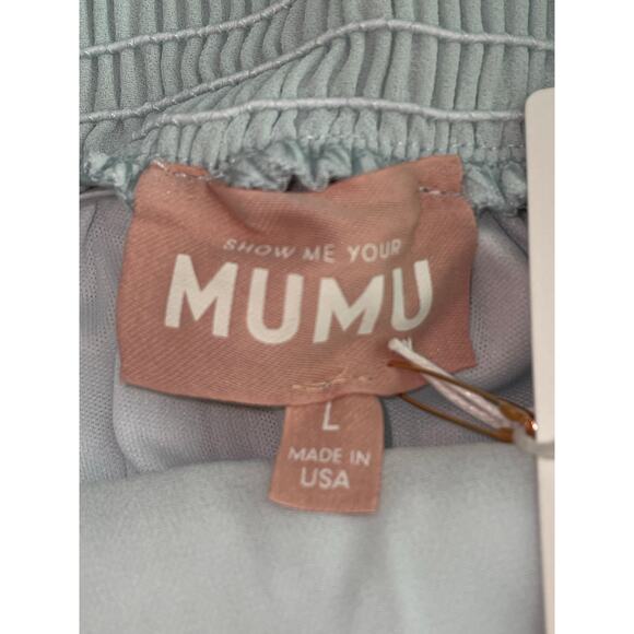 MUMU Light Blue Maxi Dress Size L NWT - Picture 3 of 9